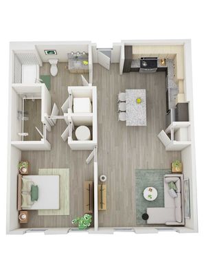 1Bed-1Bath Apartment