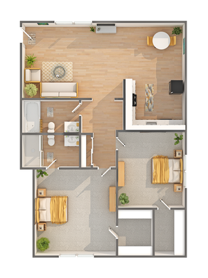 Grove | 2-Bedroom Floorplan