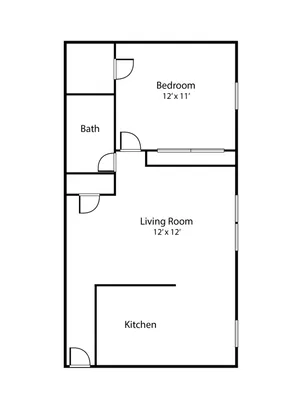 Morrisville Meadows 1 bedroom apartment floor plan