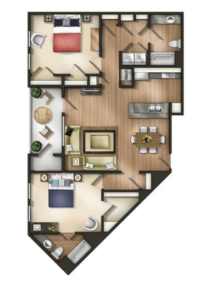 The Lodge at Johns Road - Two-Bedroom Floorplan