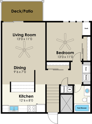 1BR 1BA