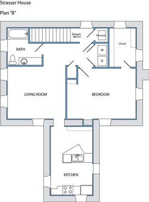Strasser House - Unit B, 1 bed, 1 bath