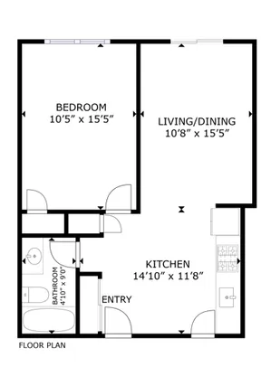 1B.1B Floor Plan