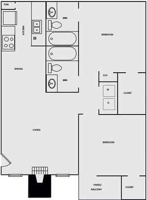 Two Bedroom Two Bathroom