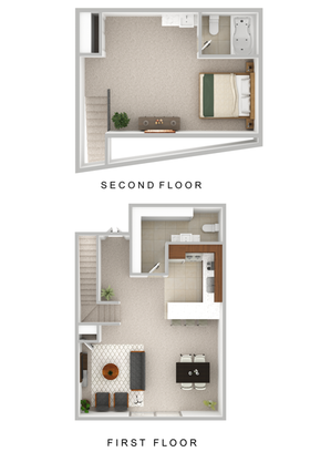 One-Bedroom One-Bathroom Loft