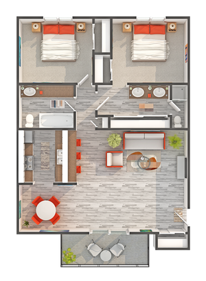 Lilac | 2-Bedroom Floorplan