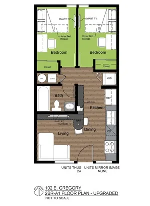 102 Gregory 2 Bed Floorplan A1