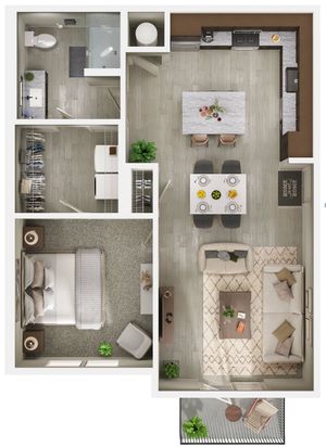 Birch | 1x1 | 861 sf