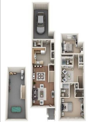 Monroe 2 Bedroom Floor Plan