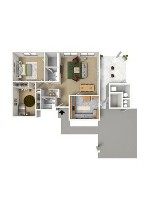 2 Bedroom Duplex Floor Plan | Hickam Air Force Base Housing | Hickam Communities