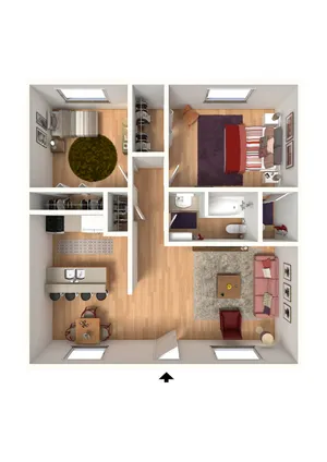 B-3 3D Furnished View
