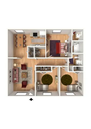 C-1 3D Furnished View