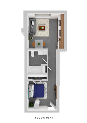 Cloud on Fifth - One-Bedroom Floorplan