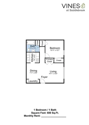 One Bed, One Bath