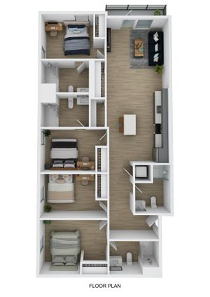 4 Bed 4 Bath B 3D