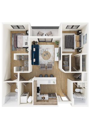 Two Bedroom Floor Plan