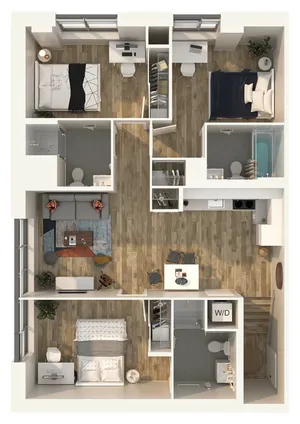 three bedroom