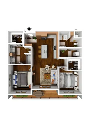 2 Bedroom B Premium