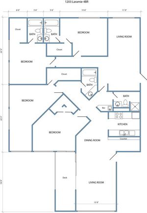 4-bed, 4-bath with washer/dryer