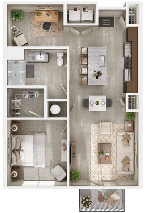 Elm | 1x1 | 962 sf