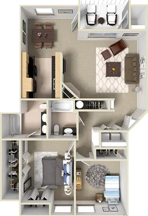 Gold C 3D Floor Plan