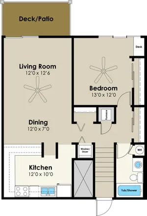 1BR 1BA