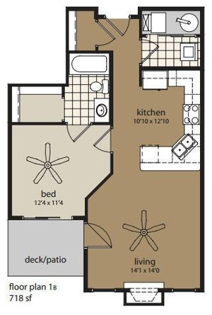 1 Bedroom Floor Plan | Providence Pointe | Johnston, Iowa