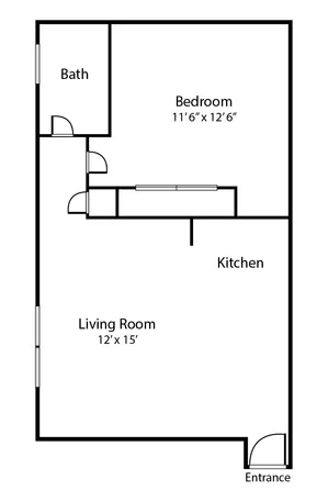 Apartment floor plan at 408 Grove MAP Bridgeport apartments