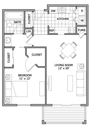 One Bedroom Apartments | Springfield, Mo | TLC Properties