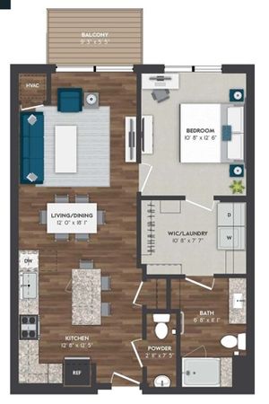 One Plus | 1x1 | 802 sq ft