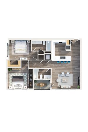 3D Floorplan 2x2E Laurel