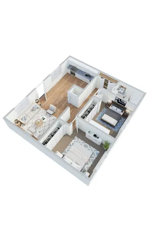 Two bedroom, 1 bathroom