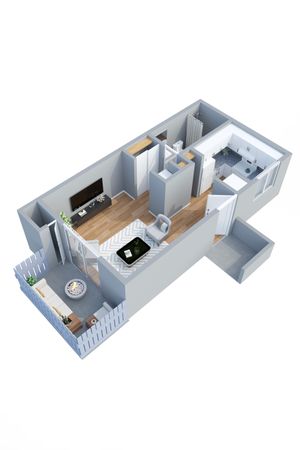 540 s.f. floor plan