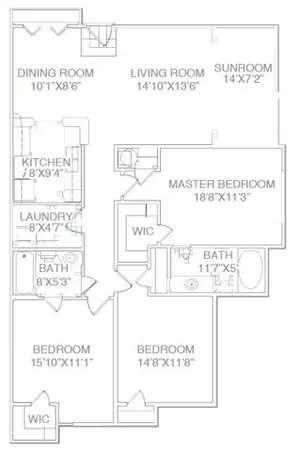 Three Bed Two Bath with Sunroom