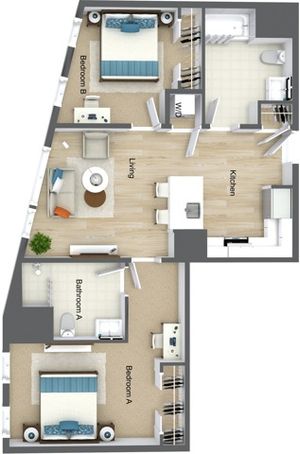 2 Bedroom 2 Bathroom B2