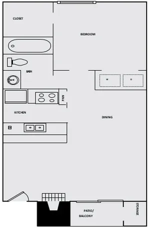 One Bedroom One Bathroom