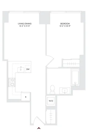 Elegant Avira Residence 2 floor plan with 1 bedroom, spacious living/dining area, modern kitchen, and convenient bathroom layout on floors 17 and 24.