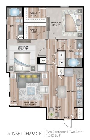 1012 Square Feet