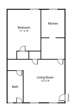 one bedroom apartment floor plan