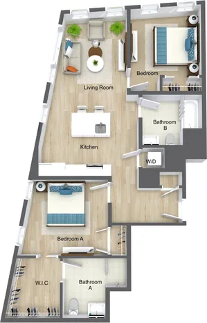 2 Bedroom 2 Bathroom B5