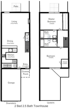 2-Bedroom 2D Floor Plan
