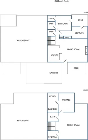 2-bed, 2.5 bath duplex remodeled