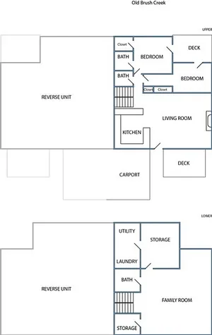 2-bed, 1.5-bath floorplan