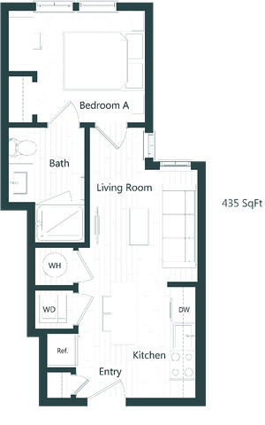 1 Bedroom, 1 Bath