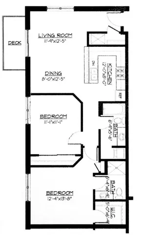 2 Bed / 2 Bath - 1,070 SF