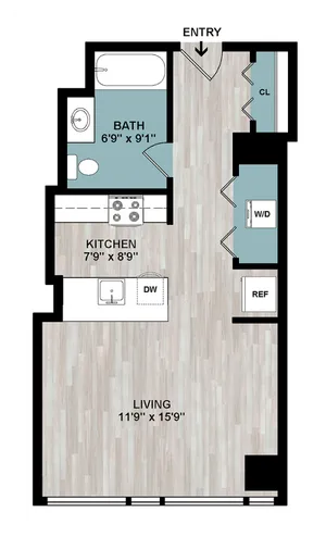 S | Studio Floorplan
