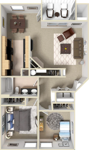 Silver 3D Floor Plan