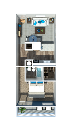 One Bedroom 1 Bathroom