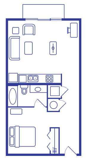 1 BEDROOM. 1 BATH A1
