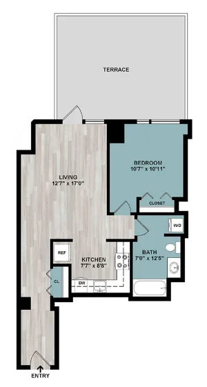A.1 | 1-Bedroom Floorplan